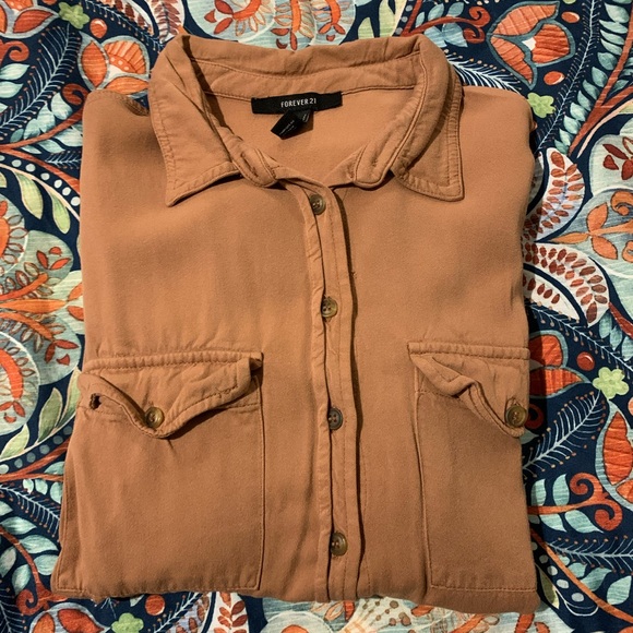 Forever 21 Clay Button-Up Top - Picture 3 of 4
